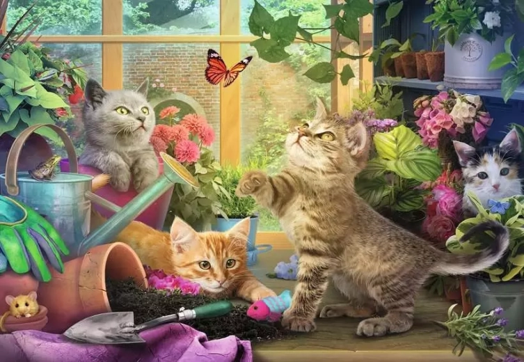 Puzzle Ravensburger Gattini furbetti XL da 200 pezzi