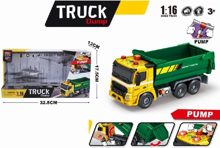 Camion ribaltabile 1:16 con luci e suoni