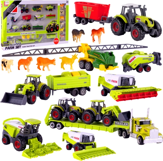 Macchine agricole e trattori in metallo 1:64 – set di gioco per bambini