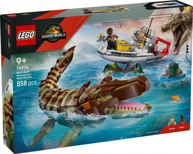 LEGO Jurassic World Missione sulla nave e modello di mosasauro