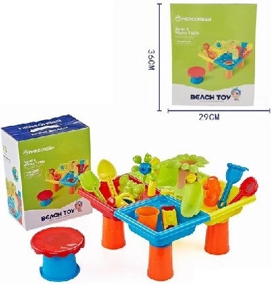 Tavolo da gioco con sabbia e acqua, 25 pezzi