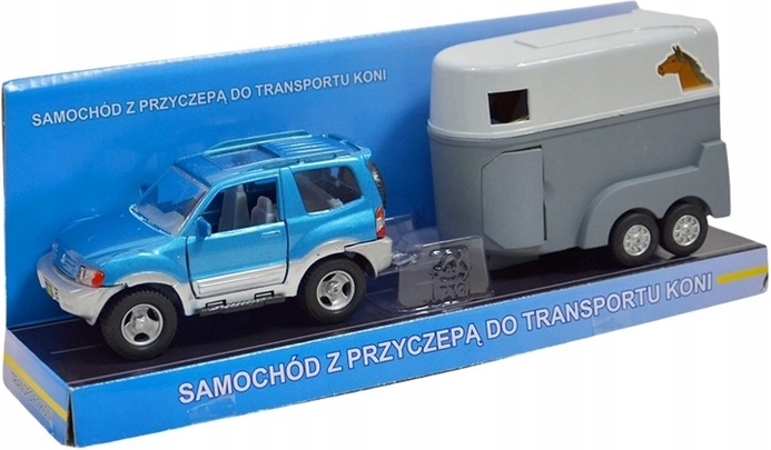 Jeep con rimorchio per il trasporto di cavalli