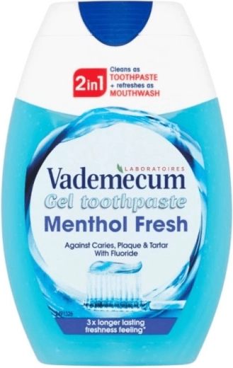 Vademecum 2in1 Menthol Fresh dentifricio in gel 75 ml