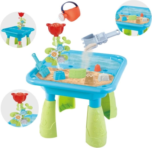 Tavolino da gioco per bambini con acqua e sabbia con accessori