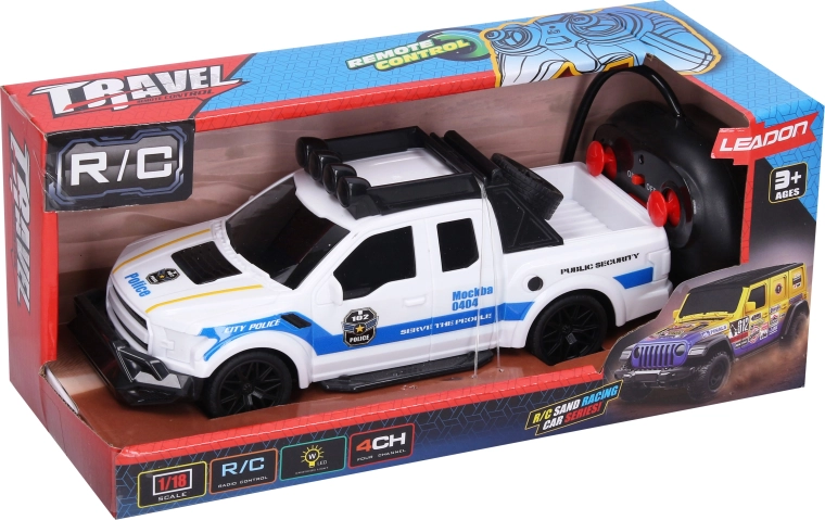 Auto RC della polizia con telecomando, 23 cm