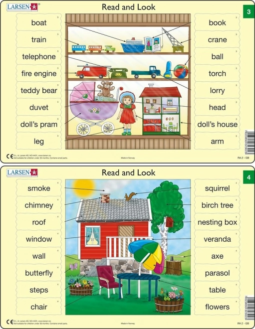 Puzzle inglese – vocaboli, 16 pezzi
