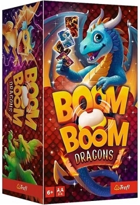 Trefl Boom Boom Draghi – gioco di carte di osservazione con buzzer
