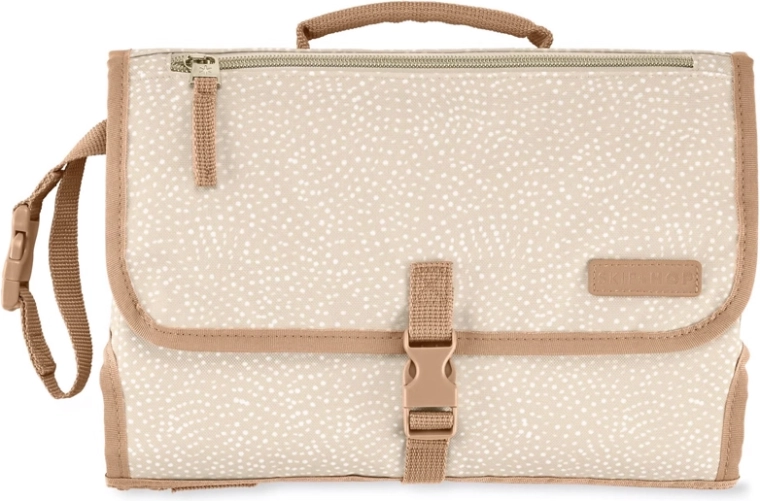 Set da viaggio fasciatoio 2 in 1 PRONTO Beige Swirl Dot di SKIP HOP