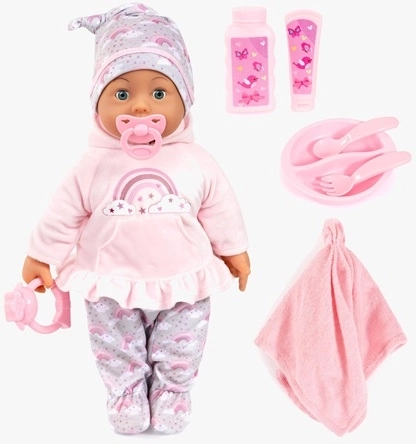 Bayer bambolotto neonato con suoni e accessori