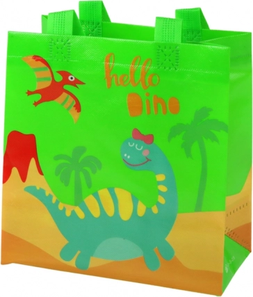 Busta regalo dinosauro verde 23 × 21,5 × 11 cm