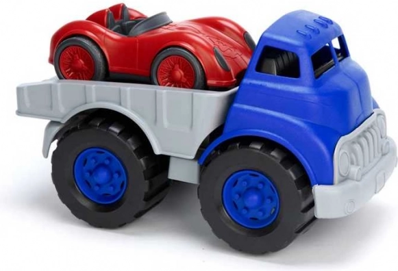 Camion con auto da corsa Green Toys