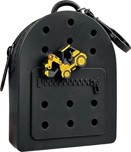 Portamonete in silicone Gifty nero con spilla decorativa