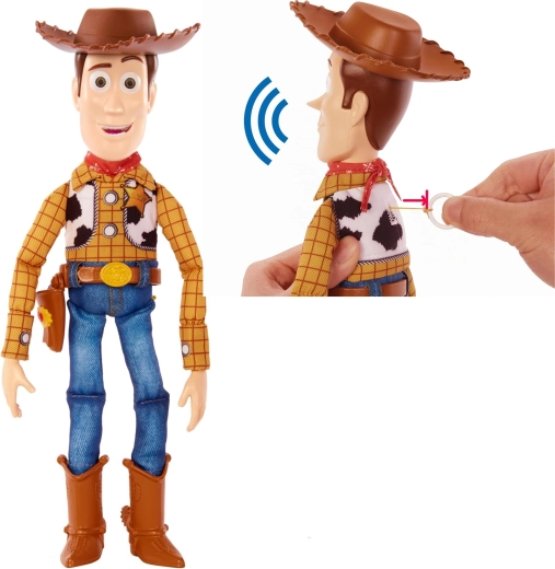 Mattel Disney Toy Story figura interattiva morbida Woody 31 cm (versione inglese) - 1 pezzo
