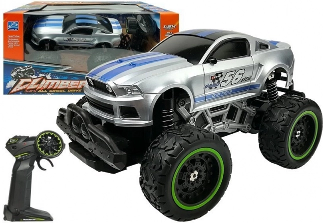 Auto fuoristrada RC con ruote alte 1:24 – Argento