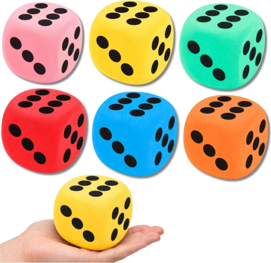 Grande dado da gioco in gommapiuma 8 cm per divertimento e apprendimento