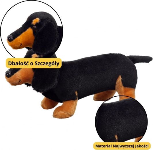 Peluche bassotto nero 25 cm