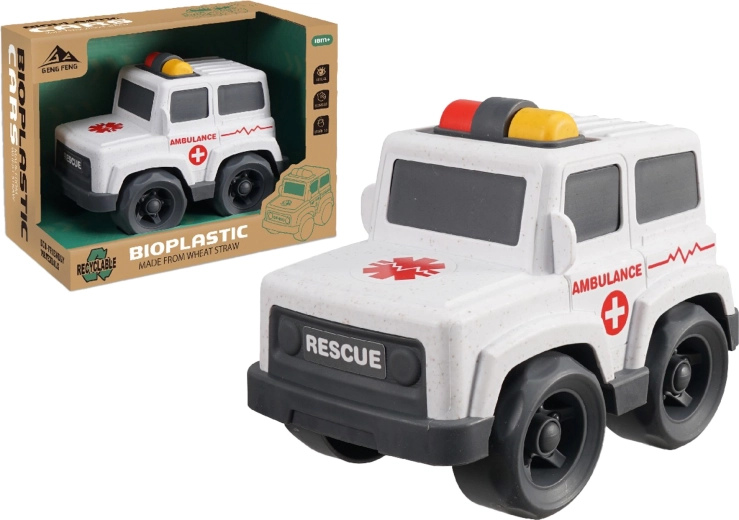 Auto ambulanza in bioplastica 17 cm