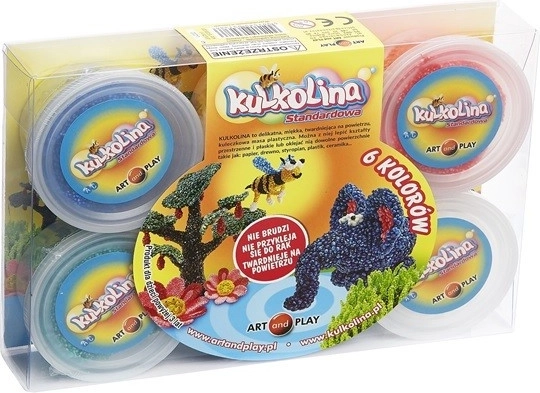 Pasta modellabile colorata Kulkolina, 6 colori