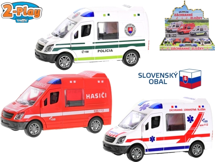 Auto di emergenza a frizione 2-Play Traffic 12 cm (1:32)