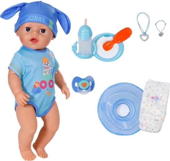 Bambola Baby Born Jonas click & play 43 cm con mano magica e accessori