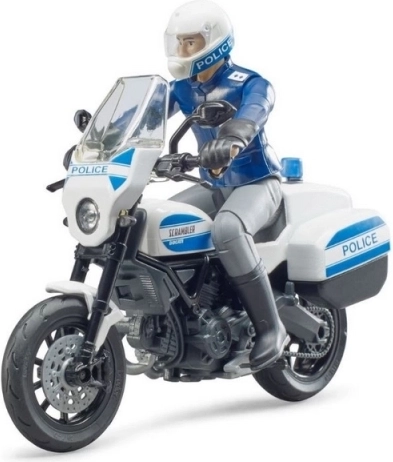 Bruder moto della polizia Ducati Scrambler con pilota