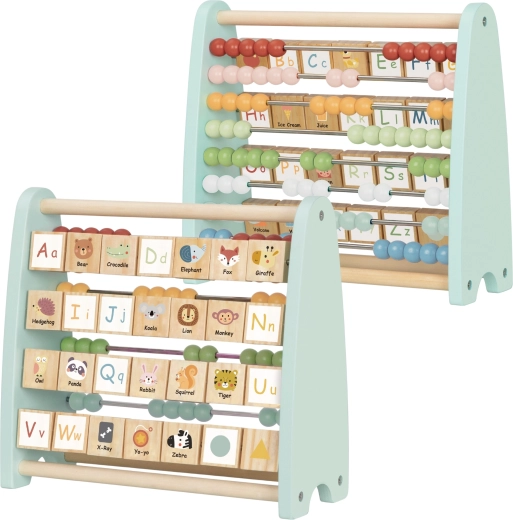 Abaco in legno bifacciale con alfabeto inglese TOOKY TOY