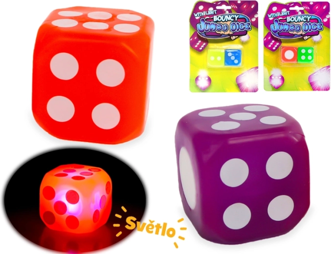 Dadi da gioco luminosi Jumbo 3,6 cm – set da 2 pezzi