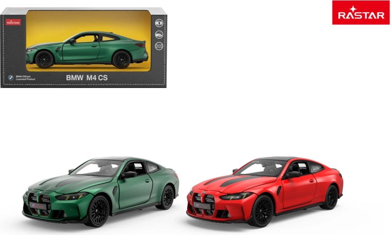 Modello di auto in metallo Rastar BMW M4 CS 1:24 verde - 1 pezzo