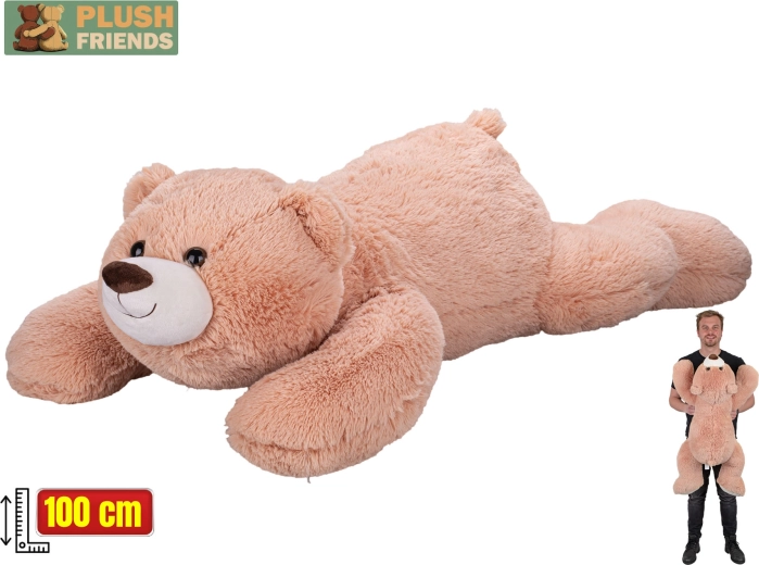 Orso di peluche Plush Friends 100 cm sdraiato