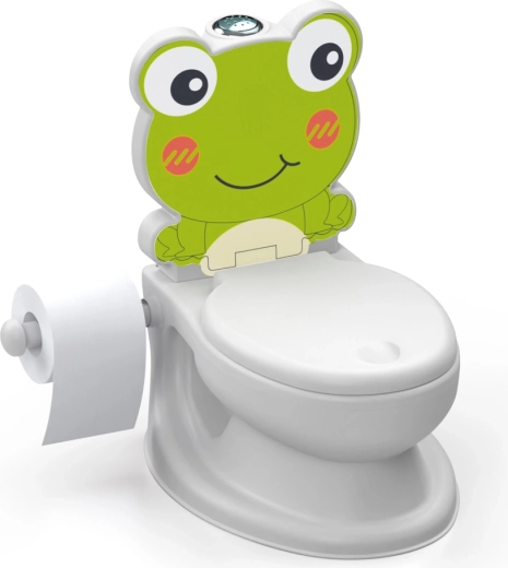 Toilette per bambini a forma di ranocchia con suoni e clacson luminoso