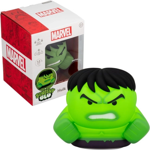 Marvel SquishyGlo Hulk – action figure morbida e strizzabile con luce