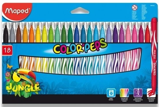 Pennarelli Color'Peps Jungle 18 pz