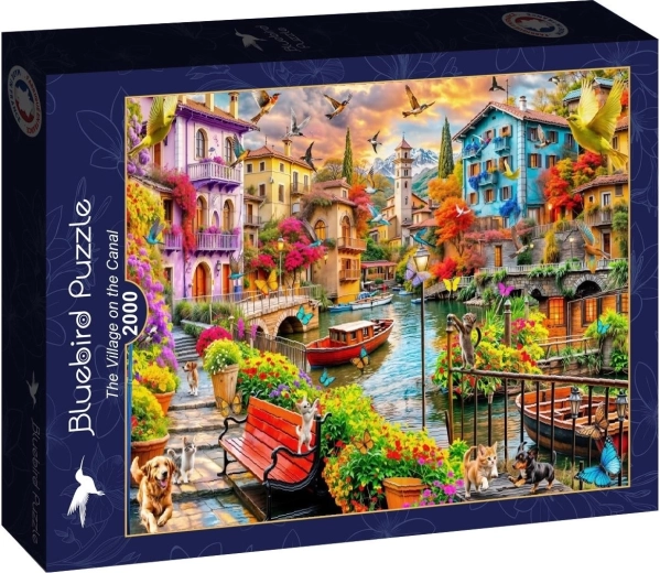 Puzzle Bluebird Villaggio sul canale 2000 pezzi