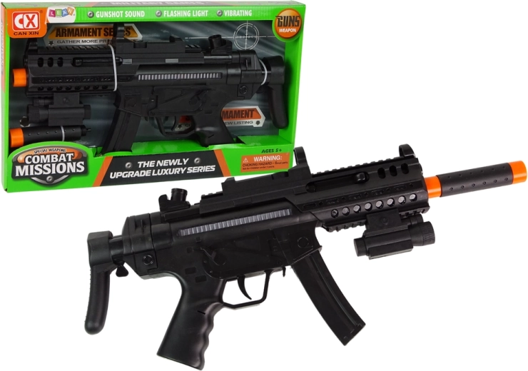 Grande mitragliatrice con batteria Luce Suono Vibrazione