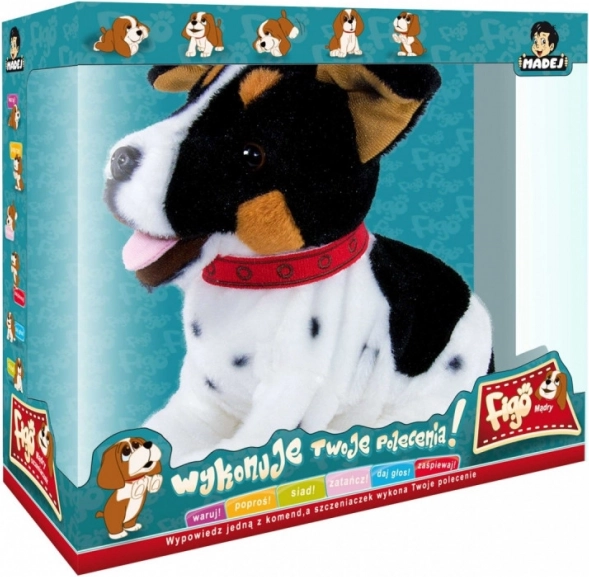 Figo mascotte interattiva Jack Russell Terrier cane che risponde ai comandi