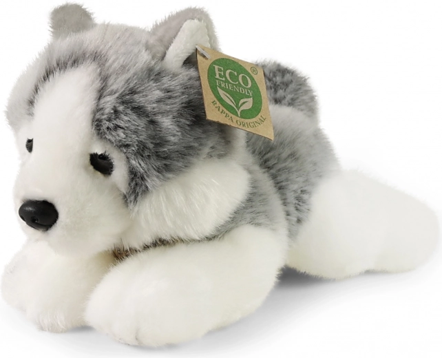 husky di peluche sdraiato 20 cm eco friendly