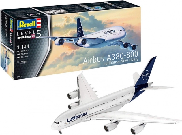 Modello in plastica Airbus A380-800 Lufthansa New Livery