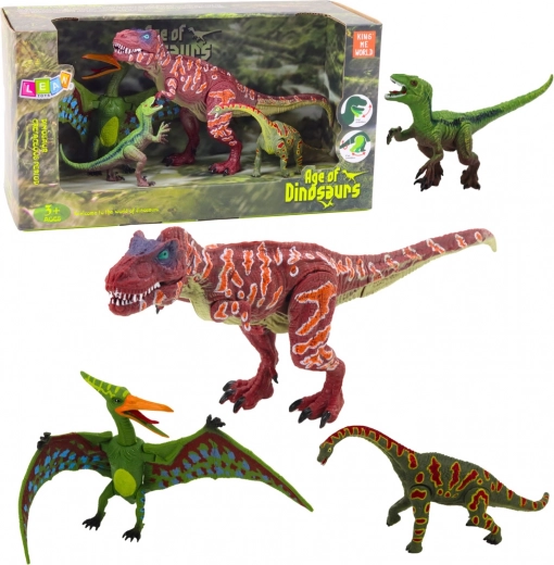 Set di figure di dinosauri con parti mobili 4 pz