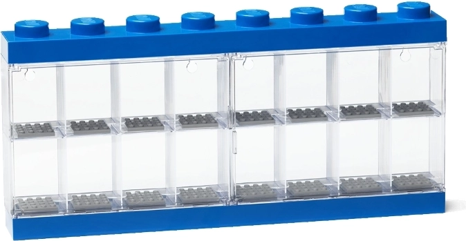 Vetrinetta da collezione LEGO per 16 minifigure – blu