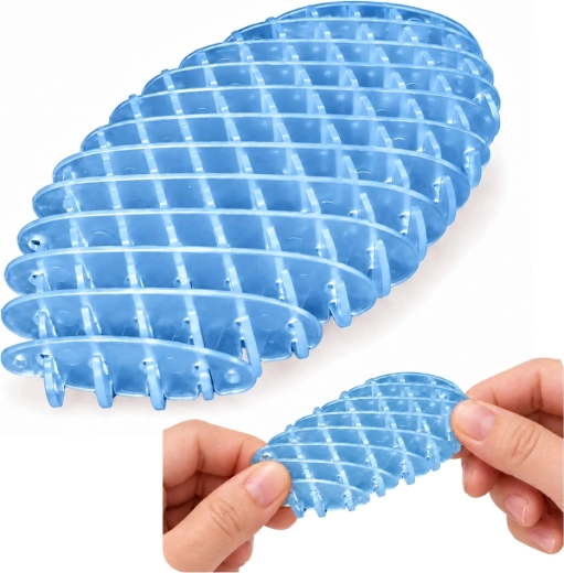Fidget antistress blu trasparente da 5 cm