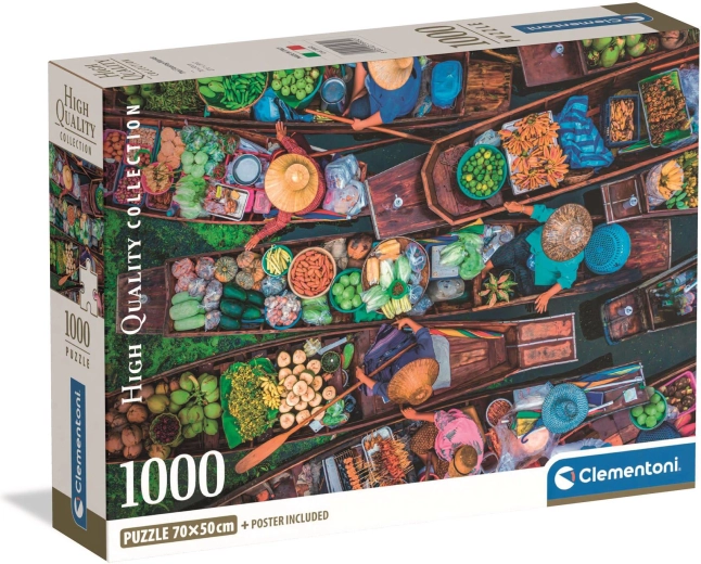 Clementoni puzzle 1000 pezzi – Mercato galleggiante thailandese