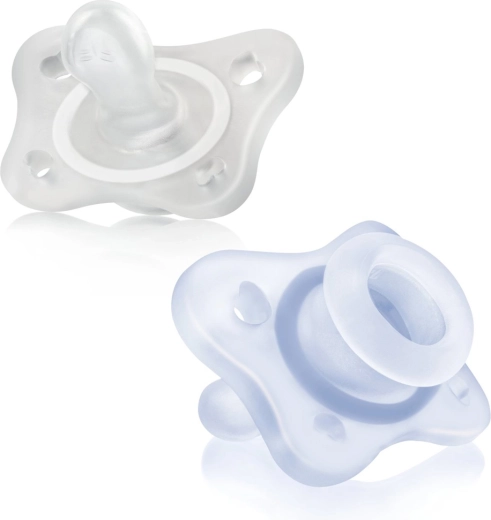 Chicco PhysioForma Mini Soft succhietto interamente in silicone 0–2 mesi per maschietti 2 pz