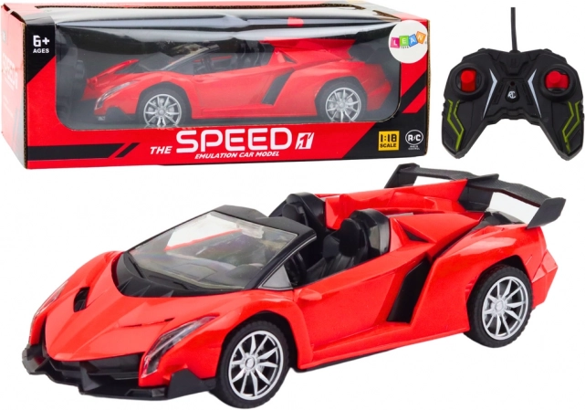 Auto RC sportivo divertente rosso 1:18