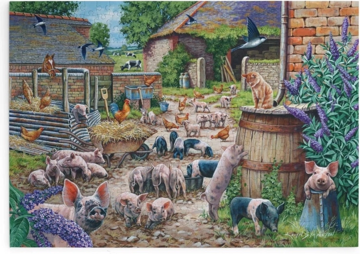 Puzzle Caos di maialini 500 pezzi