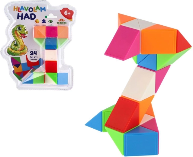Rompicapo serpente con 24 pezzi in blister