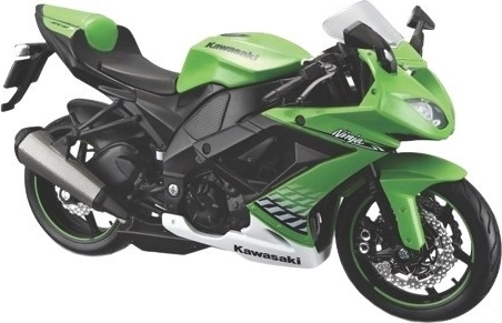 Moto Maisto Kawasaki Ninja ZX-10R con supporto 1:12
