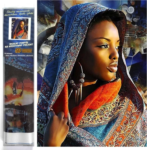 Pittura a diamante Ragazza pensierosa 30x40cm