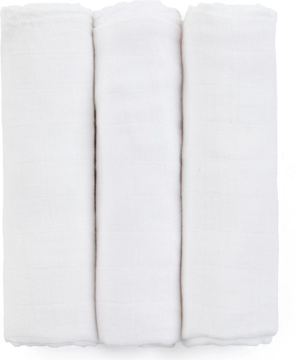 Mussola di bambù PETITE&MARS Moussy Total White 68 × 68 cm (3 pz)