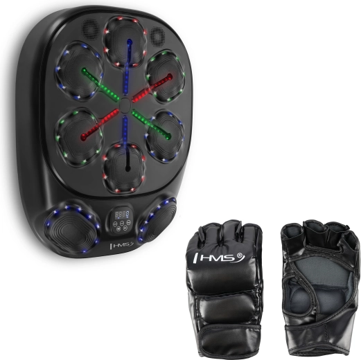 Bersaglio da boxe elettronico con LED, Bluetooth e guanti HMS TB10