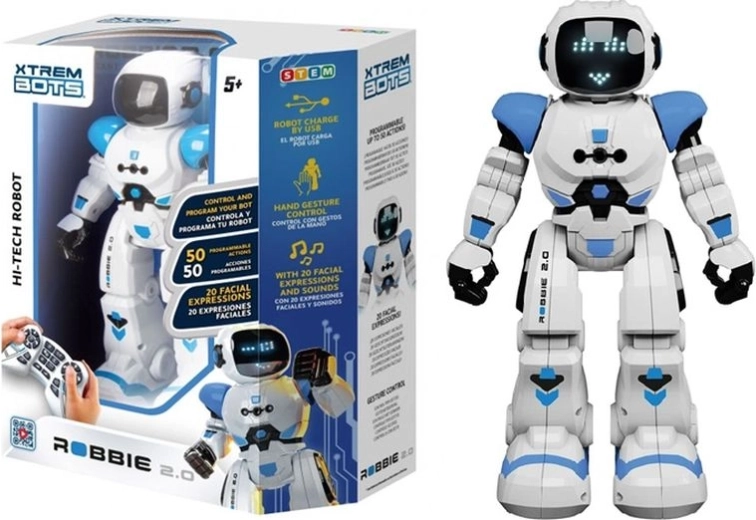 Xtrem Bots Robbie 2.0 – robot interattivo programmabile con telecomando